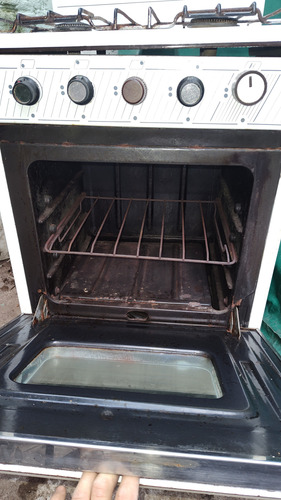 Cocina Horno A Gas D Excelente Calidad Funcionando C Detalle Blanco (Usado)