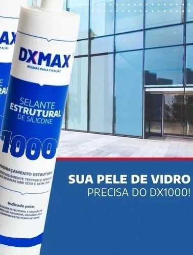 Imagem 2 de 6 de Selante Estrutural Dx1000 P/ Colagem Fachada Glazing - 20uni
