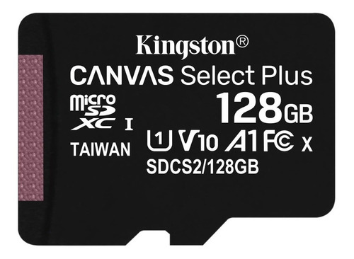 Tarjeta De Memoria Microsd Kingston 128gb Canvas Select Jwk