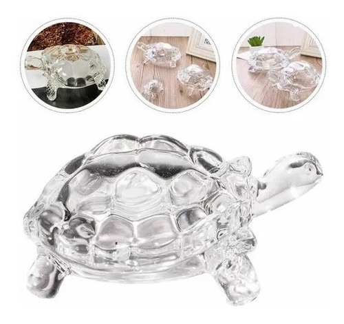 Tortuga De Cristal Figura Decorativa Hogar 