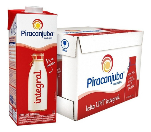 Piracanjuba leite UHT integral caixa 1L