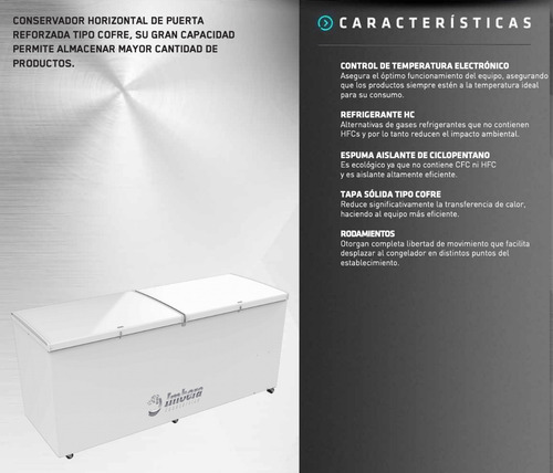 Congelador Horizontal Imbera Hfs-25-2p Pies 2 Puertas Regalo