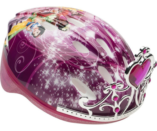 Casco De Bicicleta Para Niña De Princesa De Disney 3d