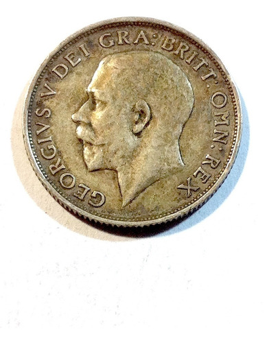 Moneda Gran Bretaña 1918 Rey George V  Plata Impecable Joya