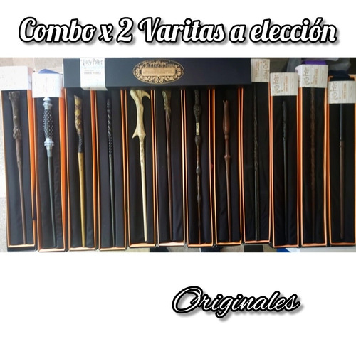 Combo X 2 Varitas Harry Potter A Elección Licencia Oficial 