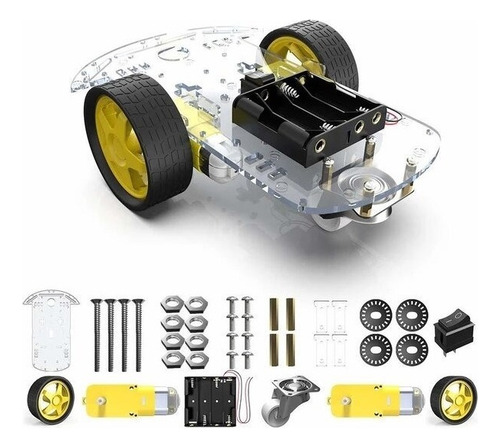 Chasis Carro Robot 2 Llantas For Arduino