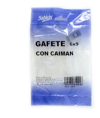 Porta Gafete Plastico Sablon 1001 C/broche 6 X 9 Cm Bl/1