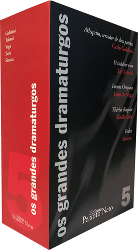 Box Os grandes dramaturgos V, de Vários. Coleção Os grandes dramaturgos Editorial Editora Peixoto Neto Ltda, capa dura em português, 2007