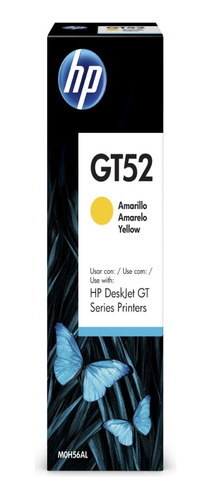 Botella De Tinta Amarilla Hp Gt52 Original (m0h56al)