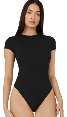Bodys Mujer Polera Manga Corta Tendencia Verano Osha Negro L