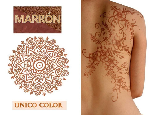 Imagen 5 de 7 de 12 Piezas De Henna Para Tauaje Temporal