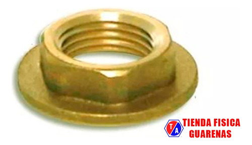 Tuerca Plana 1/2 Npt Bronce Latón Para Ajustar Griferia 