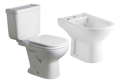 Imagen 6 de 10 de Combo Baño Sanitarios Loza Griferia Ibiza Metal Cromo Lever