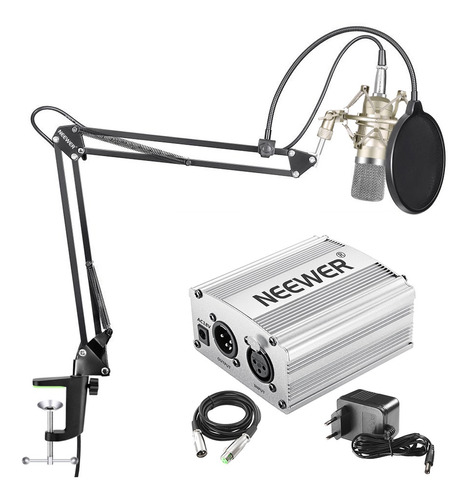 Neewer Nw-700 - Kit De Micrófono De Condensador Con Alimenta