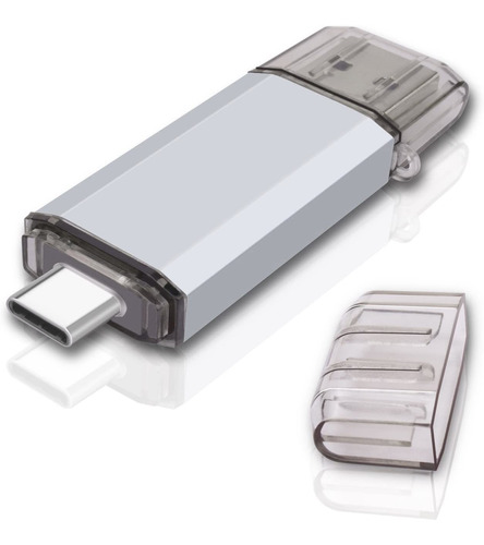 Pendrive Usb 3.0 Dual Usb-c Otg De 128 Gb Raoyi Plateado