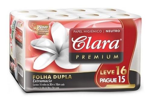 Papel Higienico Clara  Doble Hoja 16 Rollos 