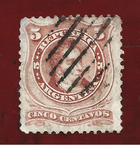 Argentina 1867(18) Proceres Nacionales Rivadavia Usada