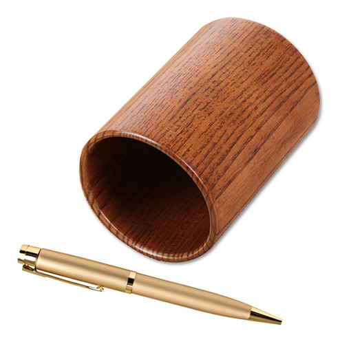 Portalápices Redondo De Madera Multiusos Organizador De Pali