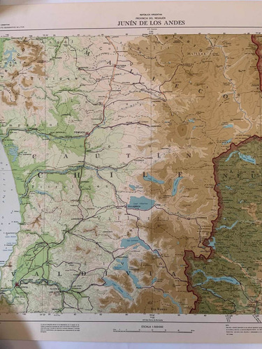 Junín De Los Andes. Mapa Carta Topográfica