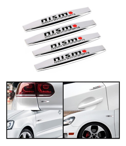 X4 Tope De Puerta Metálico Nissan Adhesivo Tuning Universal