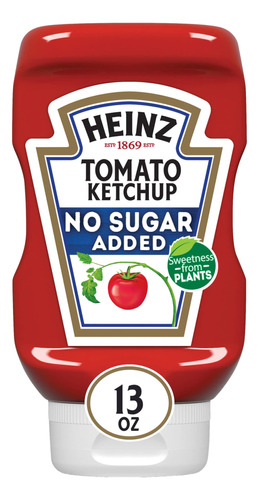 Heinz Ketchup De Tomate Sin Azucar Anadido (botella De 368 G