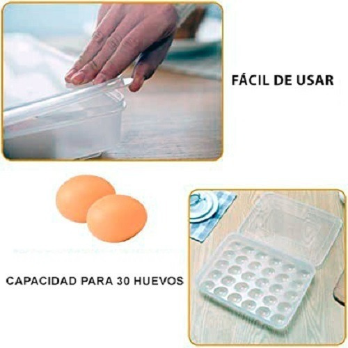Imagen 1 de 4 de Porta Huevos Para 30 Huevos Bandeja Plástico Hogar Cocina
