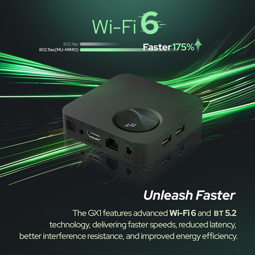 Rocktek Gx1 Uhd Android Tv 12 Box 4 Gb 32 Gb Wifi6 Bt
