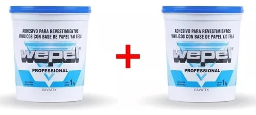 Combo X 2 Adhesivo Wepel Profesional 1kg Empapelar Total 2kg