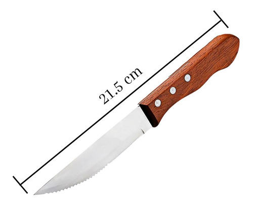 Cuchillos Set X4 Cocina Chef Para Carnes Bbq Madera Steak