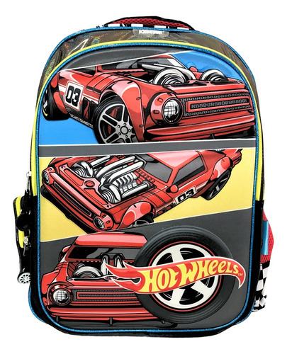 Mochila Escolar Infantil Niño Hot Wheels 