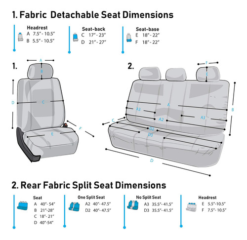 Fundas De Asiento Automotriz De Tres Filas De Color Caqui Cl