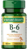 Comprar Vitamina B6 Natures Bounty 100mg 100 Tabletas