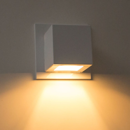 Arandela Box Cubo Pequena 1 Facho Parede Muro St1319
