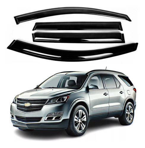 Bota Aguas Deflectores De Ventana Chevy Traverse 2009 - 2017 Negro