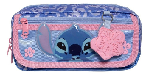 Mochila Escolar Set 3 Pzs Lonchera Y Lapicera Stich Azul Stich