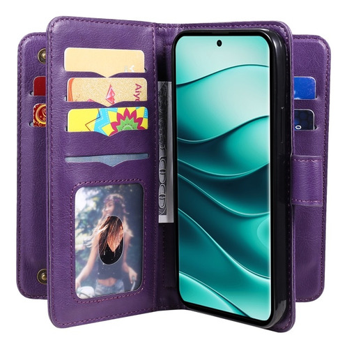 Funda Tipo Billetera Multifuncional Para Redmi Note 14 Pro+