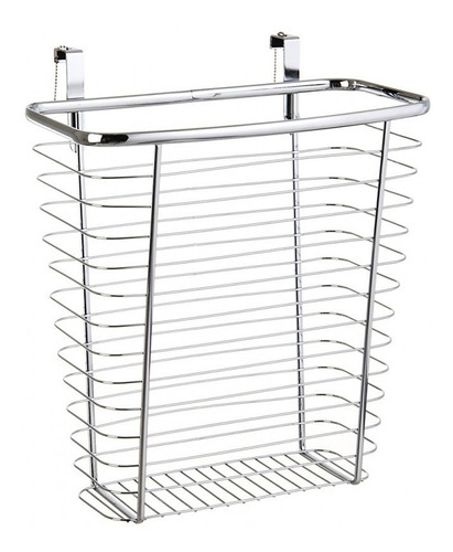 Cesta Papelera Metálica Acero Inox P/ Cocina Multiuso Gancho