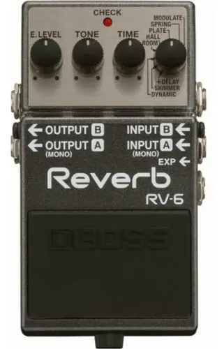 Pedal Boss Guitarra Digital Reverb Rv6 Preto | MercadoLivre