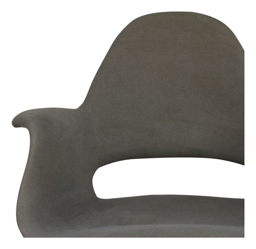 Silla Paolo Respaldo Y Asiento Tapizado Gris Marca Durex