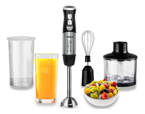 Imagen 1 de 10 de Mixer Minipimer Multiprocesadora Spica Sp-640 Batidora