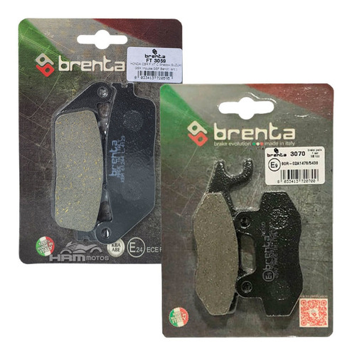 Jogo Pastilha De Freio Brenta Triumph Bonneville T100 2015