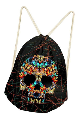 Imagen 4 de 6 de Mochila Con Cordón Multifunción Hebillas De Cuerda