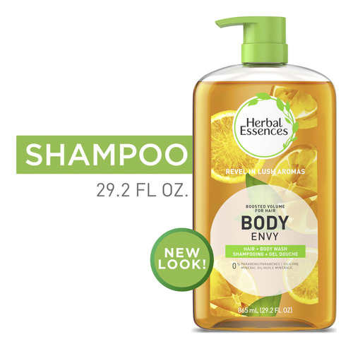 Champú Y Gel De Baño Herbal Essences Body Envy, Champú Volum