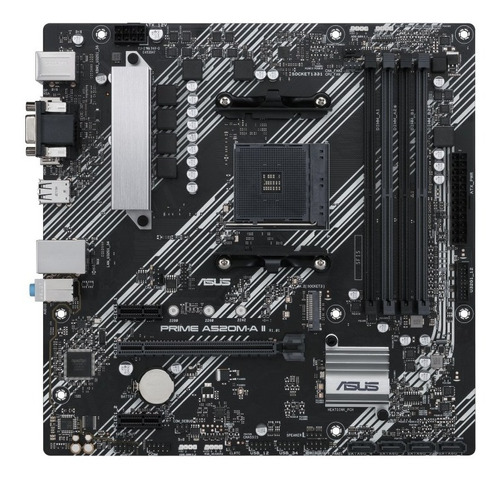 Mainboard Asus Prime A520m-a-ii Amd Am4 Color Negro