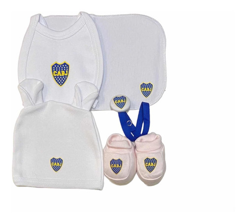 Set Bebe Boca/river Futbol 6piezas En Bolsita Regalo