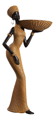 Figura De Mujer Africana, Escultura De Mesa, Adorno Estilo D