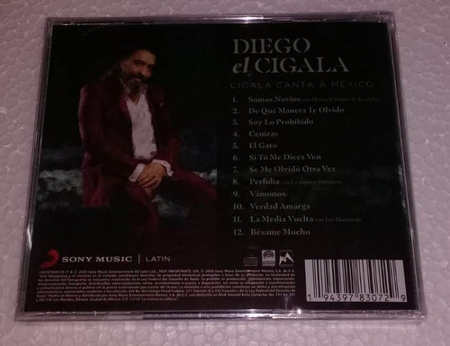 Diego El Cigala - Cigala Canta A Mexico Cd Sellado / Kktus