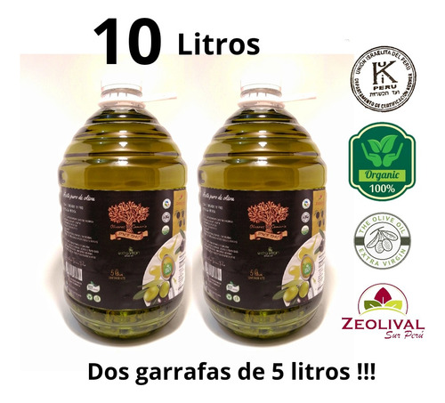 Diez Litros De Aceite De Oliva Puro Ev 1era Prensa 2 Bidones