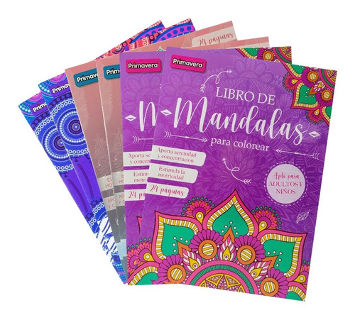 Libros De Mandalas Para Colorear X 6 Uds
