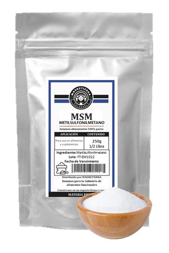 Msm - Metilsulfonilmetano X250g En Polvo - g a $200